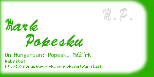 mark popesku business card